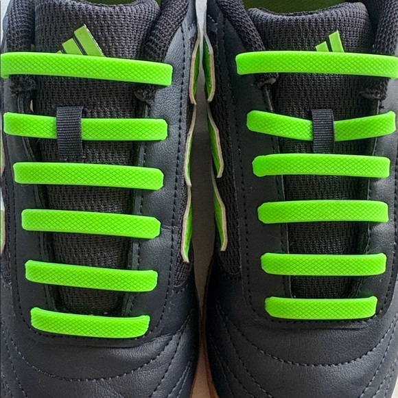 Adidas Super Sala 2 indoor soccer shoes in black with lime green accents - Picture 6 of 7